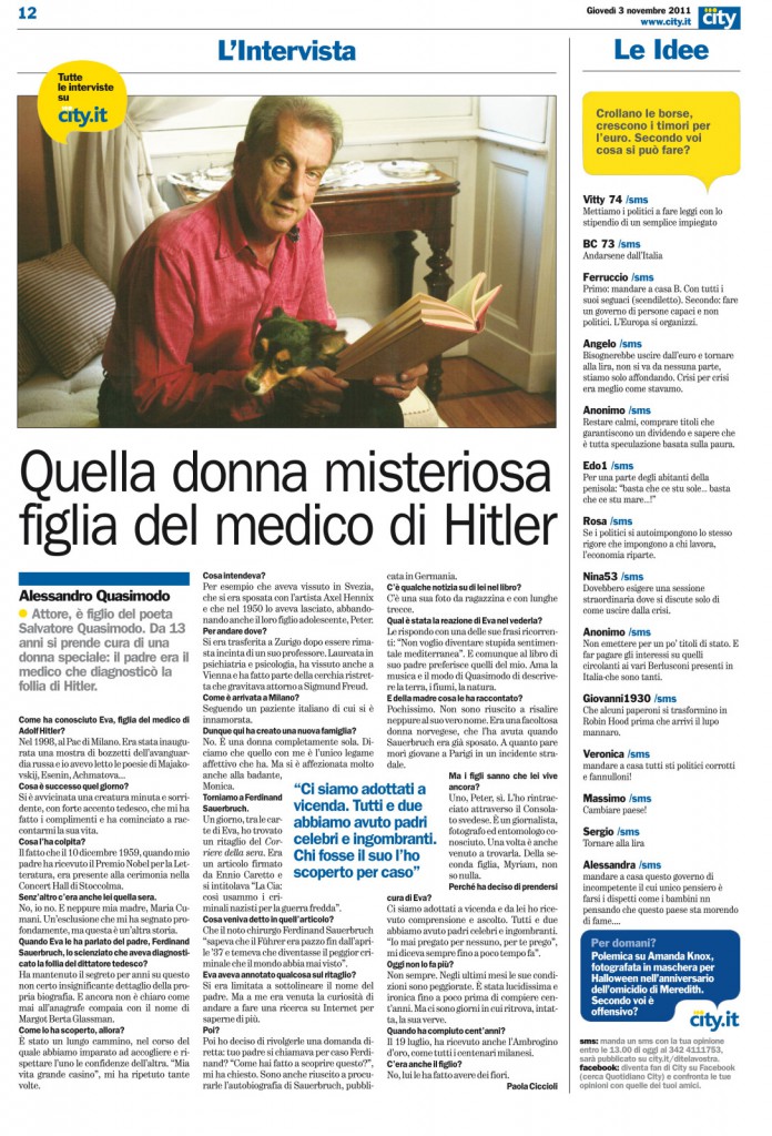 Quella donna misteriosa figlia del medico di Hitler