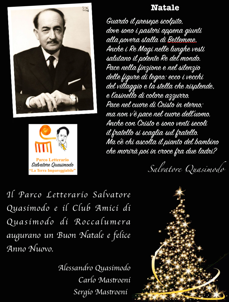 Buon Natale a tutti gli Amici di Salvatore Quasimodo .