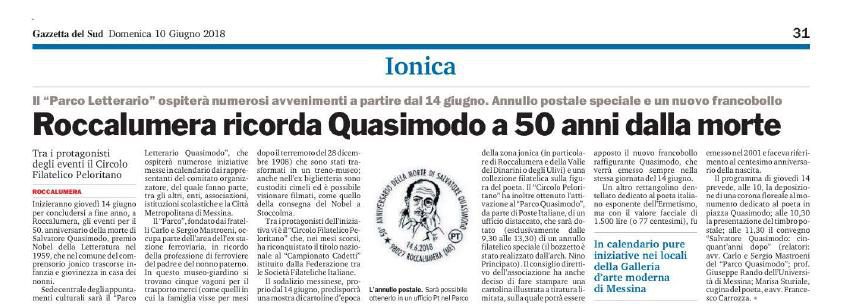 Rassegna stampa : Gazzetta del Sud, La Sicilia e la stampa on line su eventi del 14 giugno