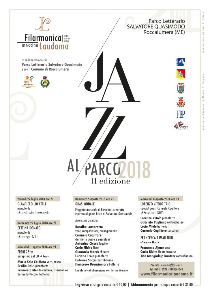 Definito il programma dei concerti estivi di JAZZ AL PARCO 2018