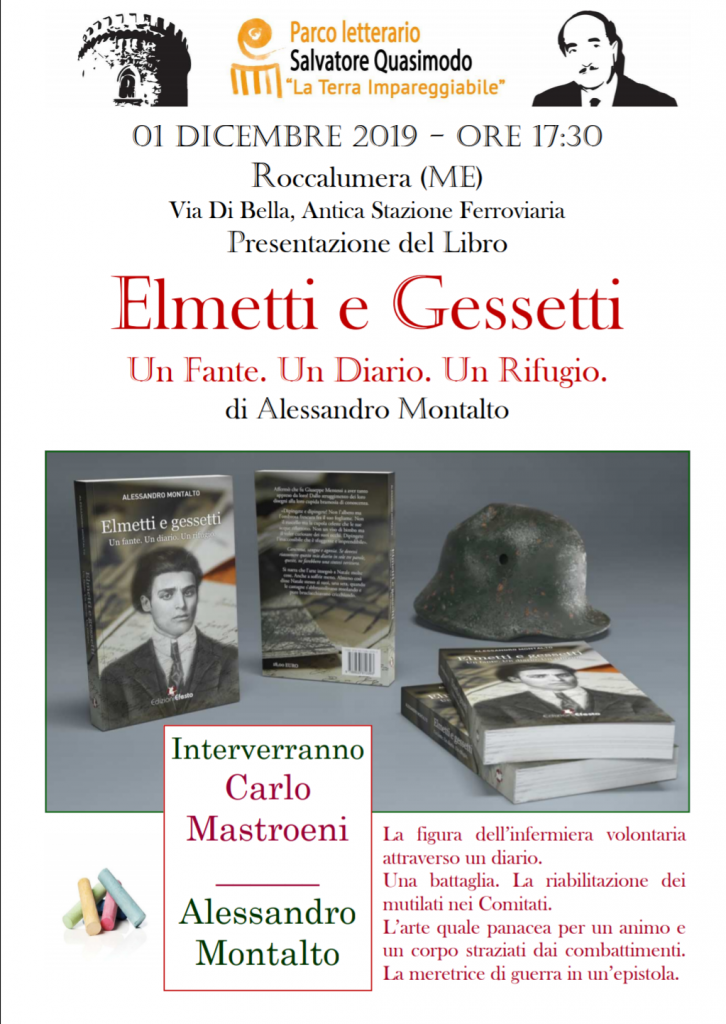 Elmetti e Gessetti … Al Parco Quasimodo la storia di un Fante di Fiumedinisi nella I Guerra Mondiale