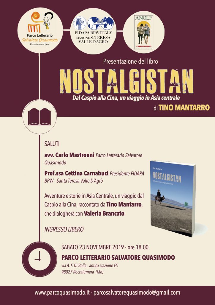 Presentazione del libro “NOSTALGISTAN”                           di Tino Mantarro.