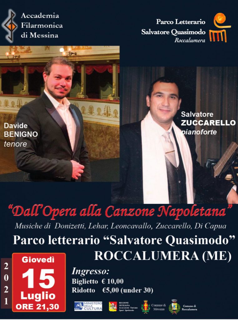 “Dall’Opera Lirica alla Canzone Napoletana”. Giovedì 15 Luglio alle ore 21.30