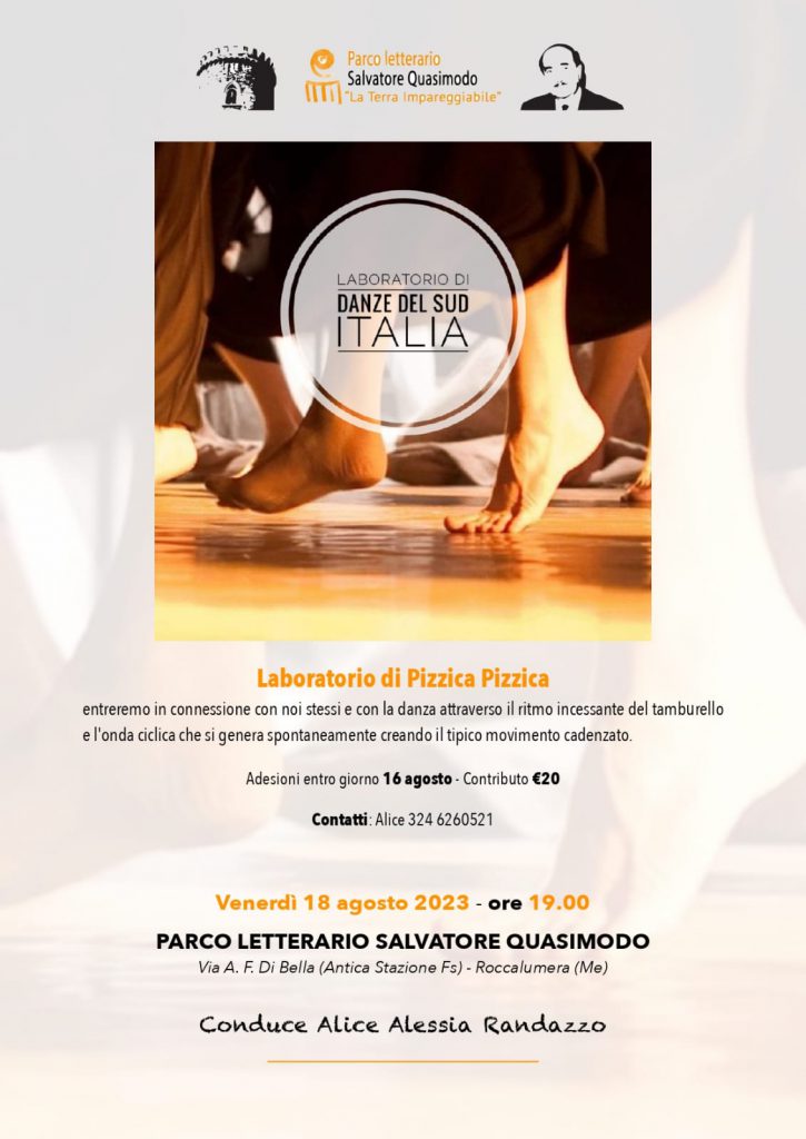 Laboratorio di Danza Popolare tradizionale il 18 Agosto al Parco Quasimodo