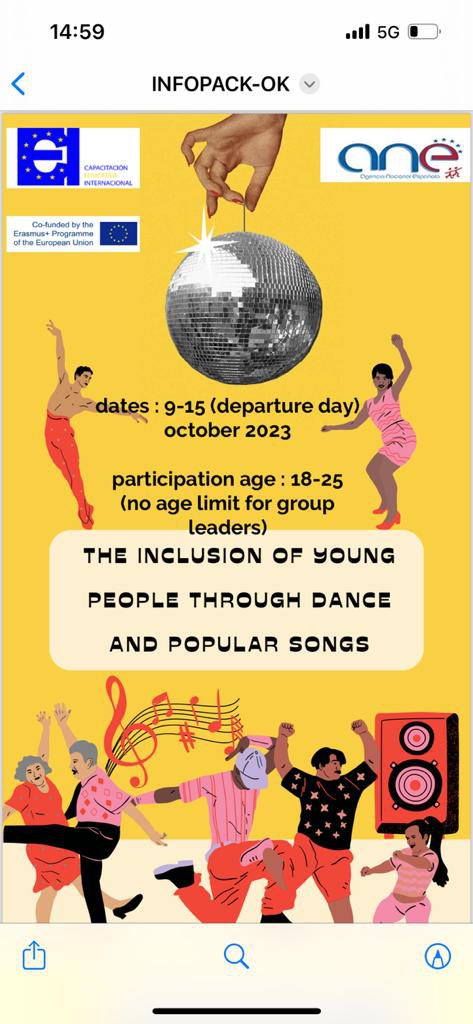 Progetto “The inculsion of young people trough dance and popular songs – Erasmus+