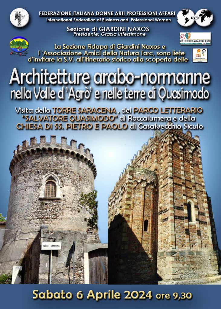 La Fidapa – Sezione di Giardini Naxos organizza una visita sociale al Parco Letterario Quasimodo ed alla Torre Saracena